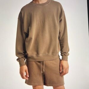 Elwood Core Oversized Crewneck Sweatshirt Taupe Elwood Size Large